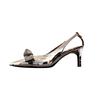 Pumps Women Shoes Crystal Bowknot New Autumn Thin High Heels Sandals Ladies Pumps Patent Leather Pointed Toe Slip On Shoes Woman