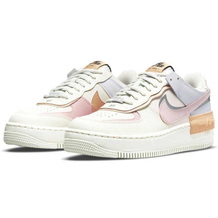 Nike Air Force 1 Shadow Orange Chalk Pink Glaze Женские кроссовки Кремовый Парус Темно-Обсидиан CI0919-111