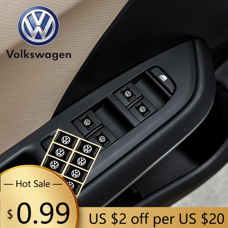 Для VW Volkswagen Jetta MK5 Golf 10 шт. Наклейка-значок 3D из эпоксидной смолы для интерьера автомобиля Для Volkswagen Beetle Bora Touran Tiguan Passat