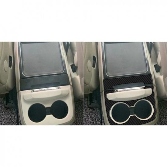 2Pcs Carbon Fiber Interior Rear Center Console Cover Trim For Toyota Sienna