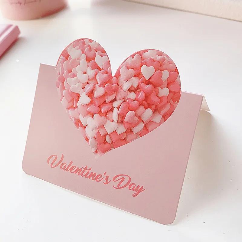 10 шт. открыток на День святого Валентина Подарочные открытки с любовью Свадебные приглашения Поздравительные открытки Юбилей для нее Подарочная карта на День святого Валентина