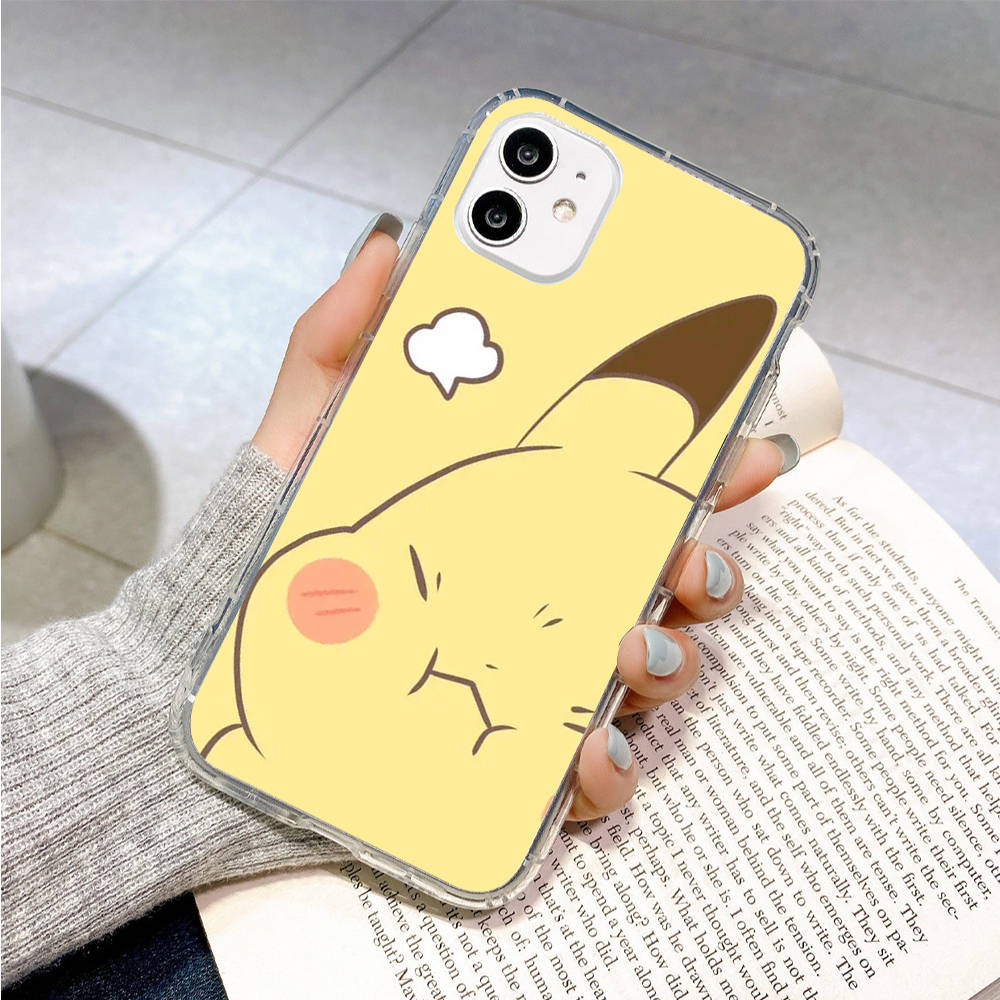 Прозрачный чехол PK10 Pikachu Pokémon для Samsung A04 A14 A23 M33 M53 Realme 10 9 C35 C55 VIVO Y02 Y12 Infinix Hot 30 Note 11 Tecno Spark 8P Pro