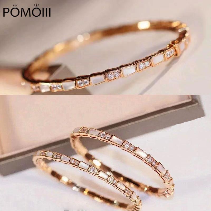 Классический женский браслет Snake Blossom, серебро S925, оригинальный фирменный браслет, модные украшения, вечеринка, свадебный подарок