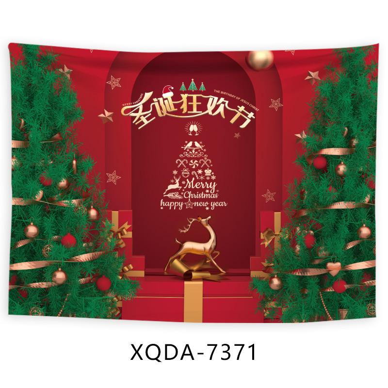 Рождественская Елка Гобелен Санта Клаус Висит Ткани Фон Ткани Рождественская Елка