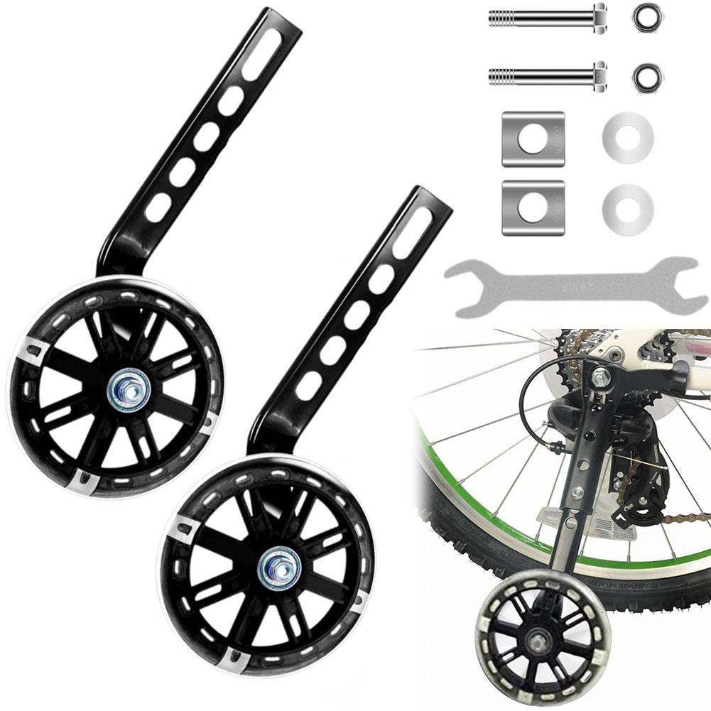 1pair Children Bicycle Auxiliary Wheel Bicycle Stabiliser Mounted Kit For 12/14/ 16/18/ 20 Inch Single Speed Bike Children Ride