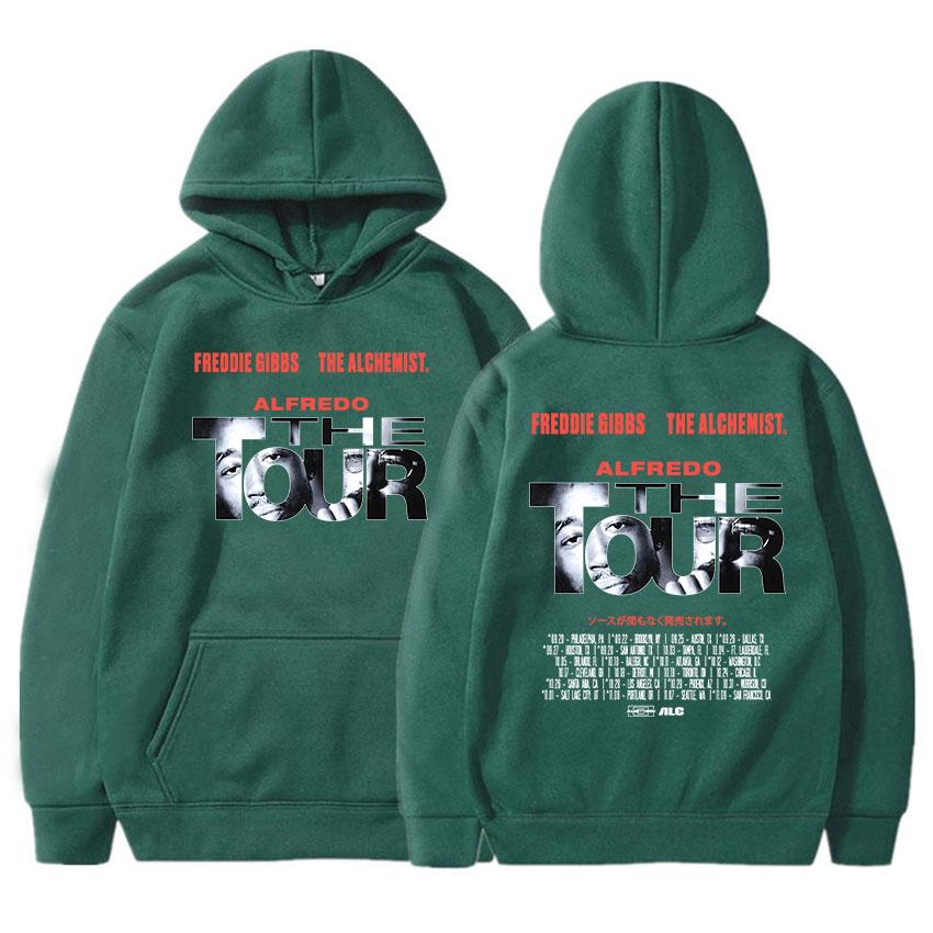 Толстовки Freddie Gibbs ALFREDO Tour Осень/Зима Свободные Толстовки с Капюшоном для Мужчин Теплый Флис Мужские Женские Пуловеры Уличная Одежда