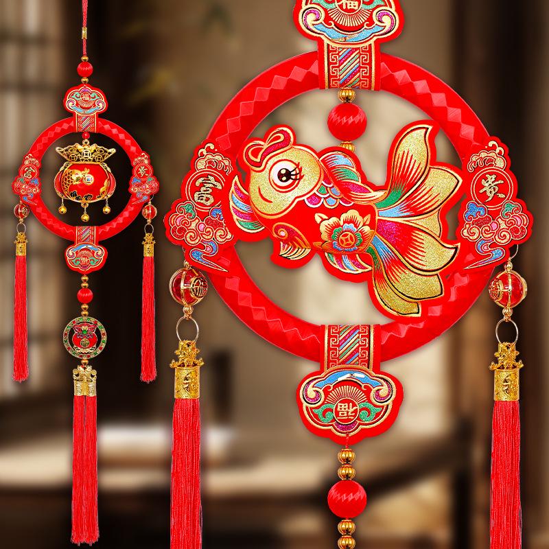 Подвеска-колокольчик в виде рыбки кои: Новогоднее благословение, талисман в виде денежного мешка, праздничный декор для дома