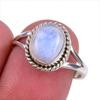 Natural Rainbow Moonstone Gemstone Handmade 925 Solid Silver Gift Ring S.8 E1z21