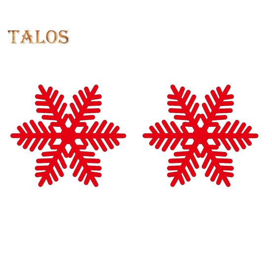 2 шт., рождественские подставки для столовых приборов, прочные многоразовые подставки в форме снежинок для праздничных украшений для обеденного стола