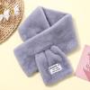 Solid Color Neck Scarf Thicken Neckerchief Wrap Cute Cross Scarf  Girls