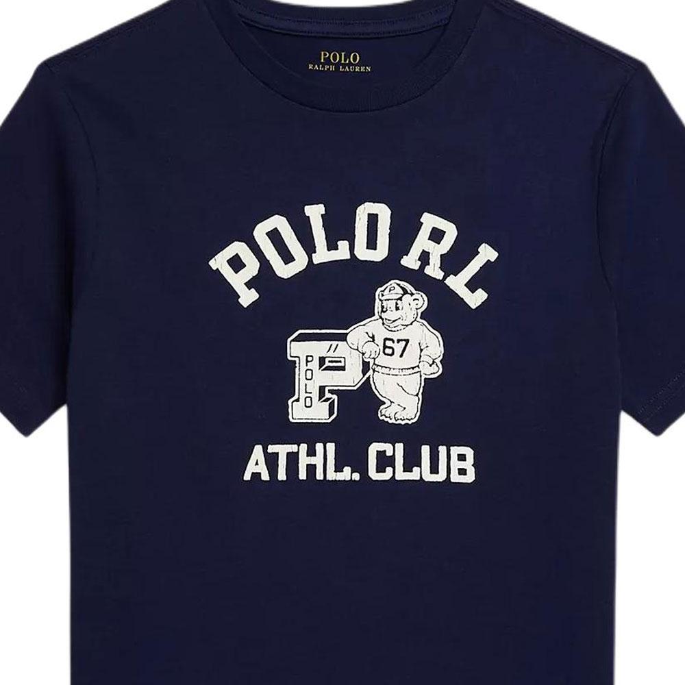 Футболка Polo Ralph Lauren Хлопок Круглый вырез С принтом Короткий рукав Детские топы 323981269-001