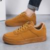 Autumn Leather Casual Shoes Men Sneakers Thick Sole Fashion Brown Sneakers for Men Shoes Platform White Shoes Man Sports Shoe