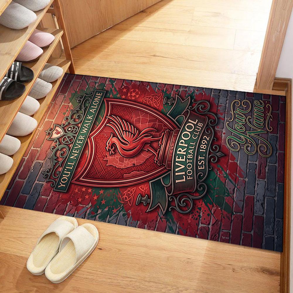Liverpool Fc Customizable Name Carpet Suitable For Entryway Foyer Bedrooms Decorate Room Antislip Carpet Office Home Decor Spiritual Gift