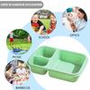 1000ML Lunch Box Portable 3-Compartment Bento Box Reusable Snack Food Container for School