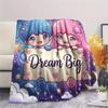 1 шт. Фланелевое одеяло с принтом Little Twin Stars, Высококачественное, Для всех сезонов, Декор для дома, Тепло и уют, Идеально для рождественских подарков