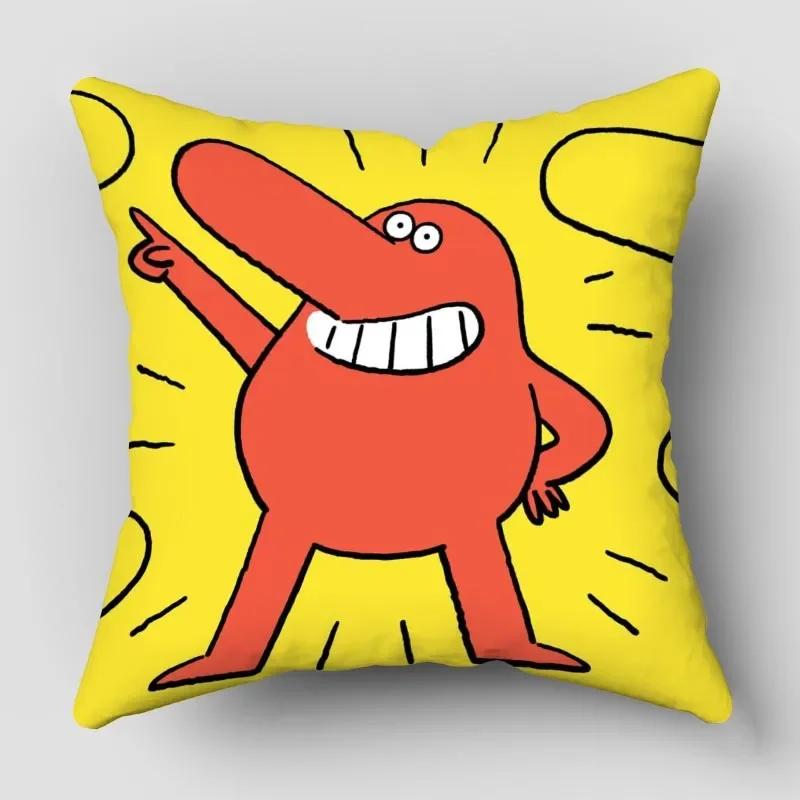 Наволочки Барбапапа Животные Снеговик Принт Наволочка Декоративная Зимняя Праздничная Вечеринка для Дивана