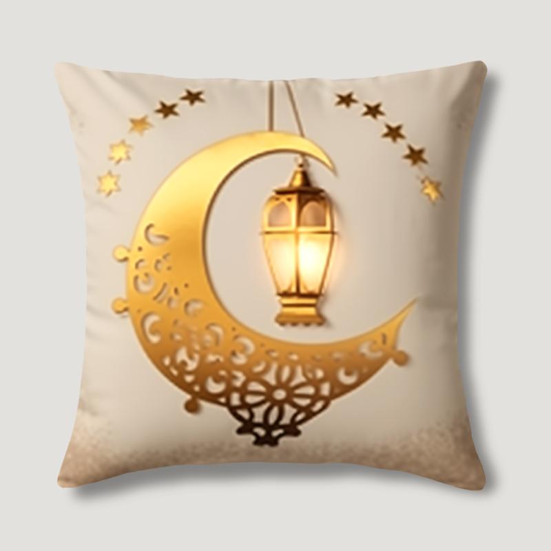 1PC Double Sides Printed Ramadan Themed Throw Pillow Covers (17.7"*17.7") Traditional Home Decor Room Bed Sofa Chair Cushion Covers No Pillow Core