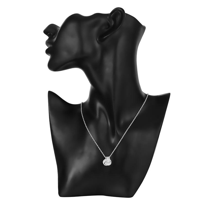 S925 Стерлингового Серебра Сетка Шар Комплект Ювелирных Изделий Мода Очарование Ожерелье Стад Набор Женский Свадебный