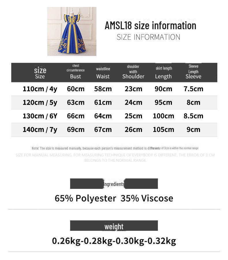 Платье принцессы с цветочным принтом в ближневосточном стиле для девочек