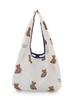 Gelato Pique Bear Print Eco White Bag, Small, PWGB254675, Women's,
