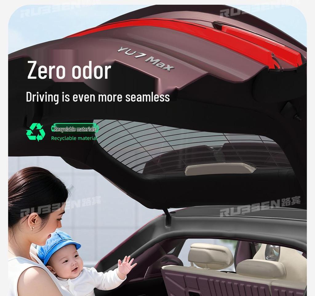 Xiaomi YU7 TPE Anti-Slip Trunk Mat, Iris Purple – Durable, Wear-Resistant Interior Accessory.