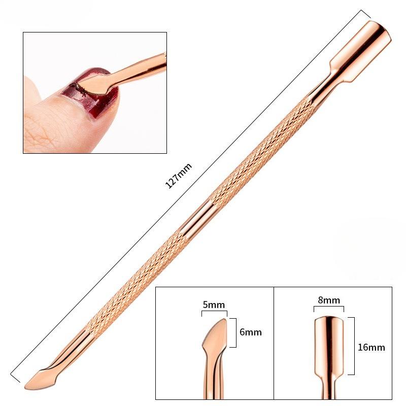 Hook Type Cuticle Pusher Nail Polish Remover Gel Nail Polish Peeler Scraper Stainless Steel Clean Manicure Tool for Nail Art