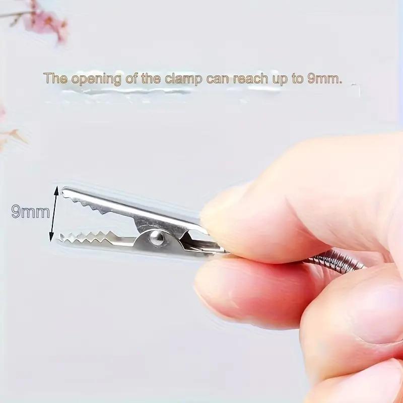 Portable Mosquito Coil Clip Double-Headed Alligator Clip Mosquito Coil Extra Long Metal Thread Coil Holder Clip Stainless Steel