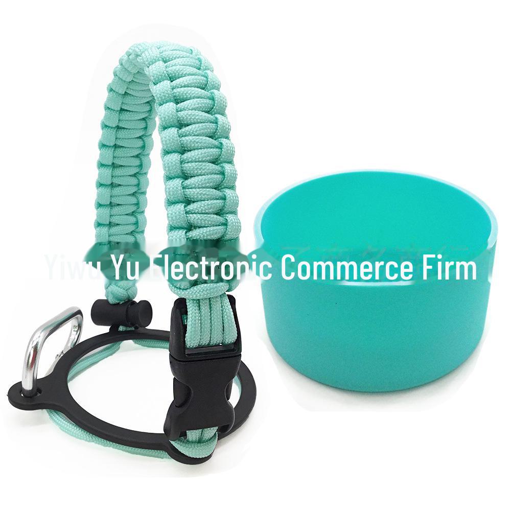 Top Thermos Cups with Silicone Non-Slip Sleeves, Hand-Woven Ropes, and Cup Handles