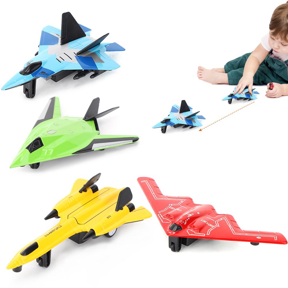 Child Simulation Airplane Model Alloy Kid Early Educational Funny Pull Back Toy
