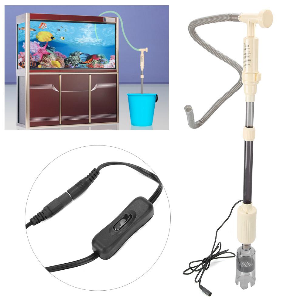 Электрический насос для смены воды в аквариуме, очиститель песка, сифонная трубка для очистки аквариума CN
