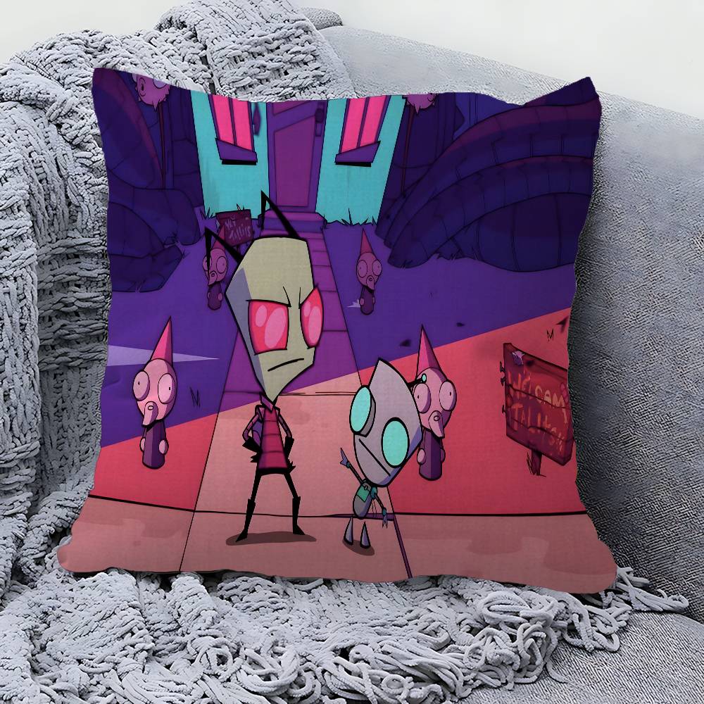 LInvader Zim Cartoon Lucky Dragon pillow cover sofa cushion cover home room decoration children gift