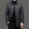 Double-sided Cashmere Coat for Men, Middle-aged Dad, Thickened Woolen Woolen Coat, Removable Down Liner Top