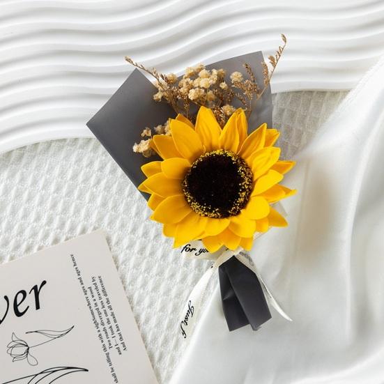 2 шт. Мини-букет подсолнухов Ароматные искусственные мыльные цветы Подарки на День рождения День святого Валентина
