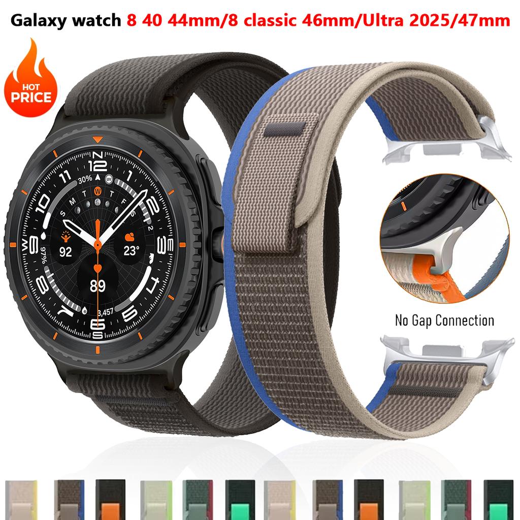 Браслет для Samsung Galaxy Watch 8/8 classic ремешок 40/44 46 мм аксессуары спортивный нейлоновый трейл-петля correa Galaxy watch Ultra ремешок