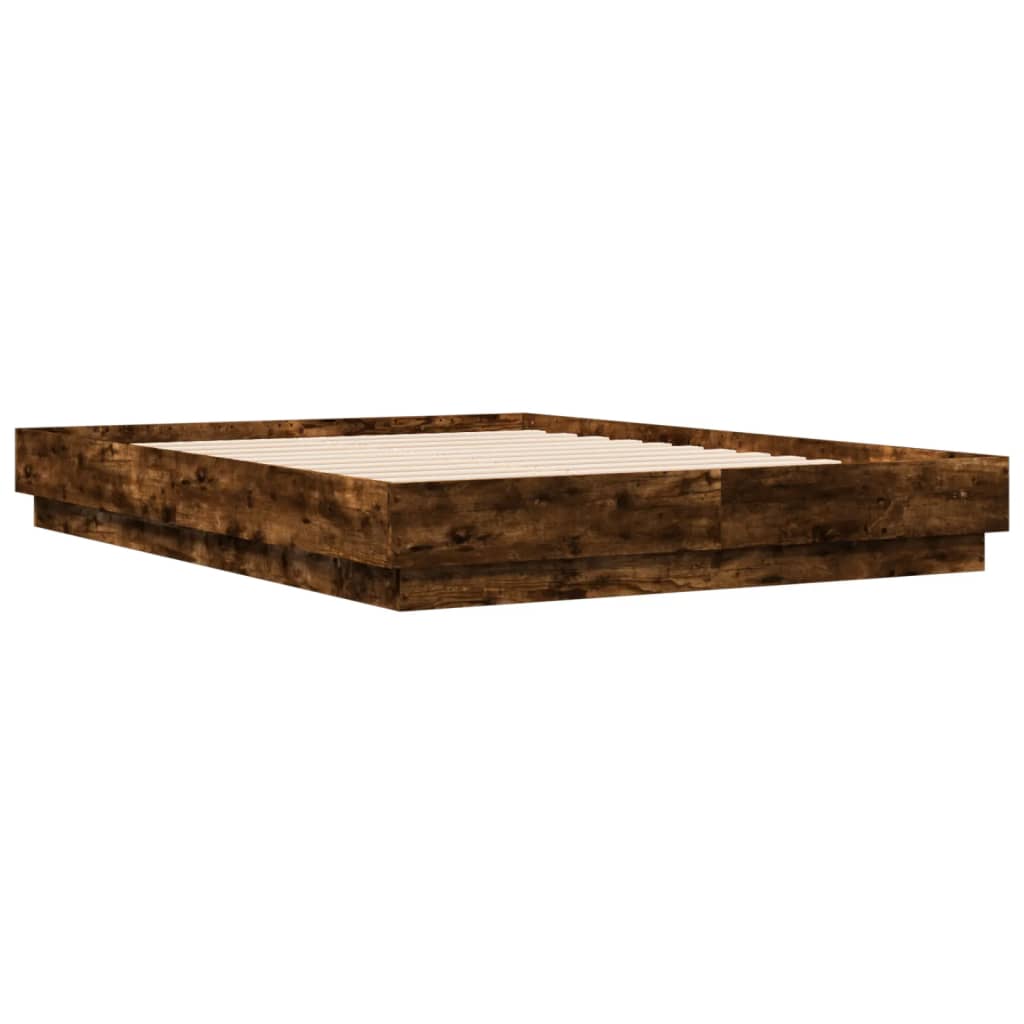 LED Bed Frame in Smoked Oak 120 x 190 cm