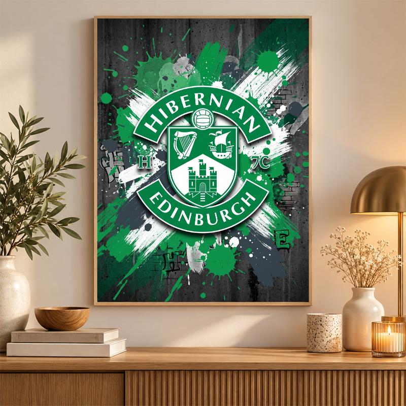 Hibernian FC Diamond Painting Kit 5D Full Drill DIY Diamond Mosaic Wall Art Home Decor