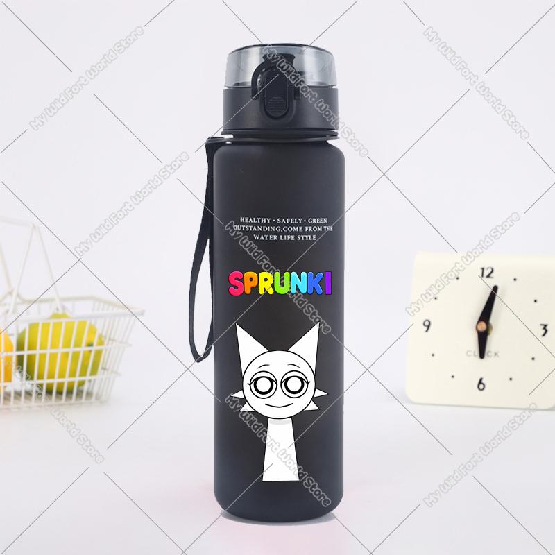 650 мл Бутылка для воды Sprunki из горячей игры, портативная, для детей, для улицы, питьевая, большая емкость, спортивная, для фитнеса, кружка для воды, рождественский подарок
