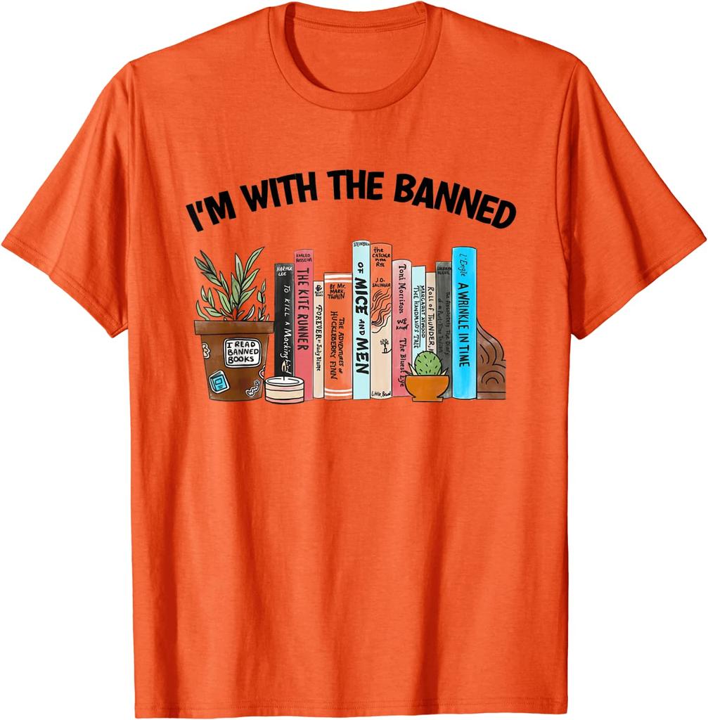I'm with The Banned Books I Read Banned Books Lovers T-Shirt Avid Reader Clothes Librarian Graphic Tee Tops Life Style Gifts