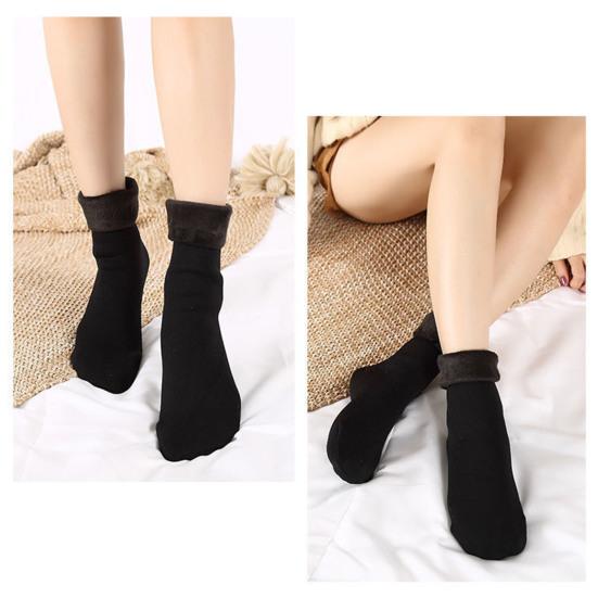 Женские непрозрачные флисовые носки-гольфы Зимние толстые бархатные теплые носки Мягкие плюшевые носки для лыжных ботинок Домашние тапочки для снега и холодной погоды