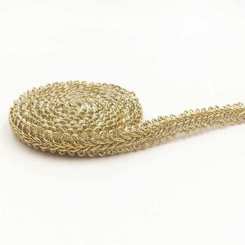 5Meters 8mm Trim Sewing Lace Gold Silver Centipede Braided Lace Ribbon Home Party Decoration DIY Clothes Curve Seing Lace