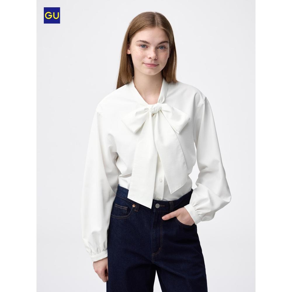 Uniqlo Блузка с галстуком-бабочкой Gu