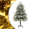 Day and Night - Day and Night Christmas Tree with Lights and Pine Cones PVC PE Green 150 Cm