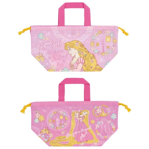 Skater Children's Lunch Box Drawstring Bag, Disney Tangled, Size 24, Made In Japan, KB7-A