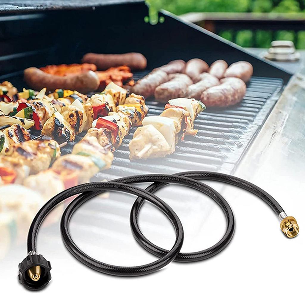 Адаптер для 6-футового пропанового шланга преобразует 1 фунт в 20 фунтов для использования на открытом воздухе, в гриле, печи, сковородке, для различных пикников