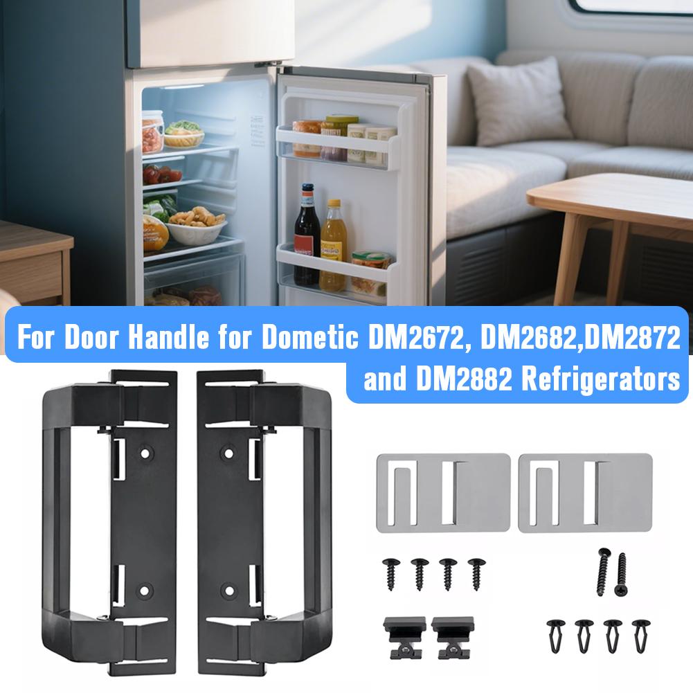 2 Pcs Refrigerator Door Latch Handle Ergonomic RV Refrigerator Door Handle Campers Refrigerator Door Pulle RV Parts Accessories