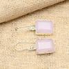 Pink Chalcedony Gemstone 925 Sterling Silver Handmade Lovely Jewelry Earrings For Women
