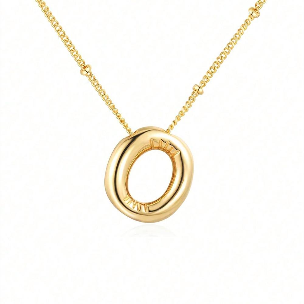 Винтажное ожерелье с подвеской в ​​виде воздушного шара и массивных букв для женщин, золотого цвета, 26 английских букв, инициалов, ожерелья, ювелирное изделие, подарок