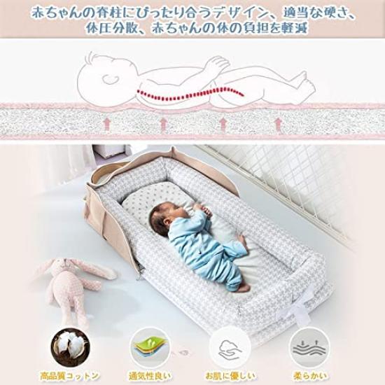 Детская переносная детская кроватка для новорожденного с компактным переносным хорошим складным детским подарком [Под присмотром учителя] Кровать-в-кровати, детская кроватка, ребенок, складной, подушка,