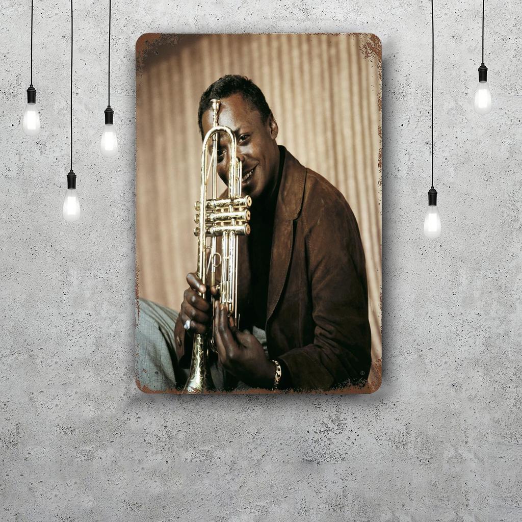 Miles Davis Vintage Metal Tin Signs Posters Decor Retro Metal Plaque Wall Art Decor for Garage Bar