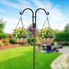 Garden Shepherd Hook: Double Hook Iron Art for Potted Plants and Decorative Lamps